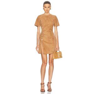 RABANNE Suede Dress New Caramel Brown